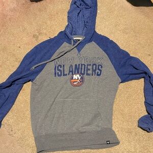 New York Islanders Blue and Gray Hoodie